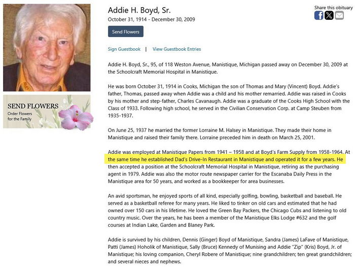 Dads Drive-In - December 2009 Former Owner Passes Away (newer photo)